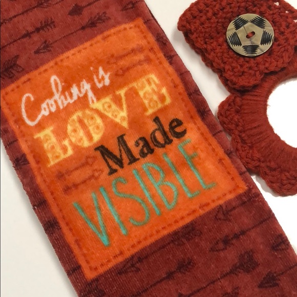 Southwest towel hanger & cotton kitchen towel - Picture 5 of 8